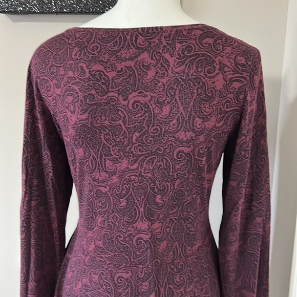 Peruvian Connection Pima Cotton Long Sleeve Jacquard Knit Dress Sz S - Picture 6 of 11